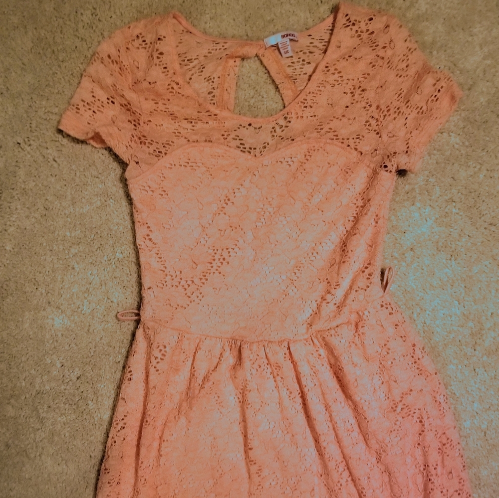 Lace Peach Bongo Summer Dress